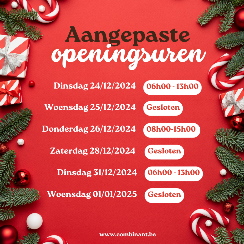 Aangepaste openingsuren feestdagen